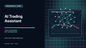 How to Use AI as a Forex Trading Assistant Without Relying on Price Predictions — professional forex research artwork by ForexSignal24