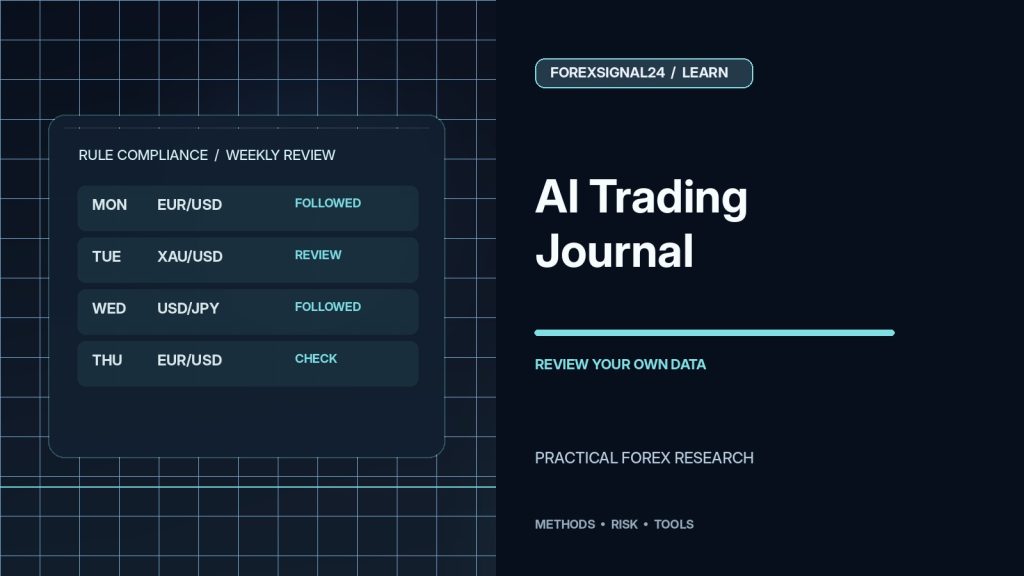 How to Build an AI-Assisted Forex Trading Journal: Useful Prompts and Privacy Rules — professional forex research artwork by ForexSignal24