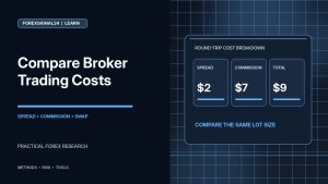 How to Compare Forex Broker Trading Costs Beyond the Advertised Spread — professional forex research artwork by ForexSignal24