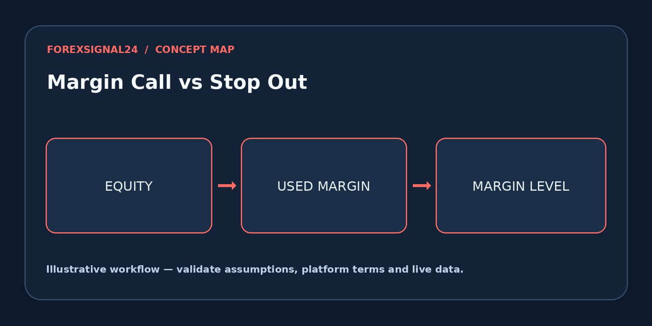 Margin Call vs Stop Out — illustrative professional forex analysis framework